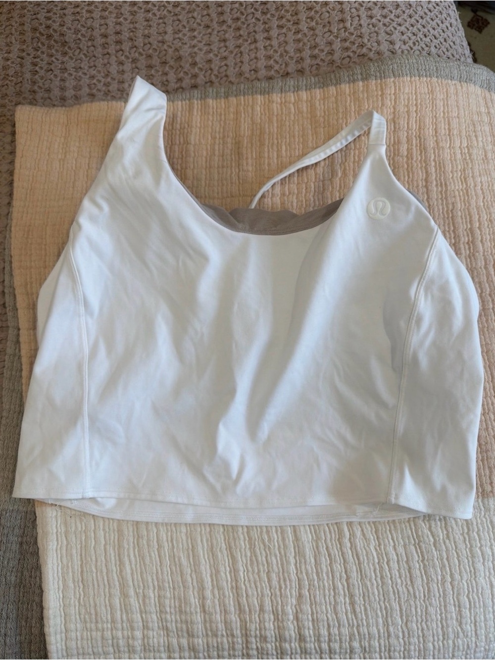 Like New Lululemon Asymmetrical Strap Crop Tank XL